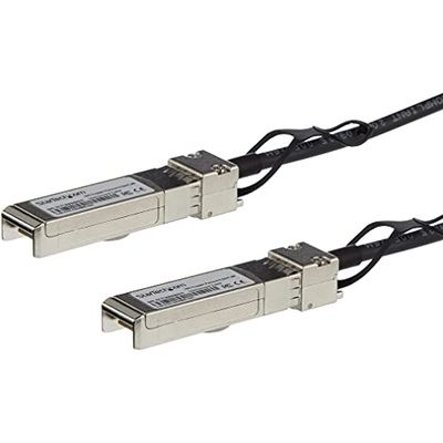 StarTech.com Cable 0,5m Twinax Direct Attach SFP+ a SFP+ - 10G Compatible con Cisco SFP-H10GB-CU0-5M - DAC Cobre SFP+ 10GbE - DAC Pasivo de Bajo Poder 10Gbps - Firepower ASR9000 ASR1000 (SFPH10GBC05M)