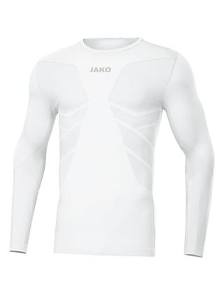 JAKO Comfort 2.0 Manga Larga, Hombre, Blanco, Large