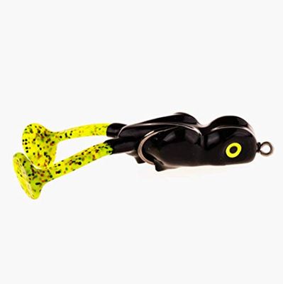Scum Frog Bigfoot Topwater Bass Fishing Paddle Foot Hollow Body Frog Leurre avec hameçons sans Mauvaises Herbes Noir G Bigfoot