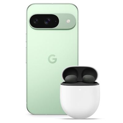 Google Pixel 9 - Unlocked Android Smartphone with Gemini, Advanced Camera, 24-Hour Battery, and 6.3" Actua Display - Wintergreen, 256GB+Pixel Buds Pro 2