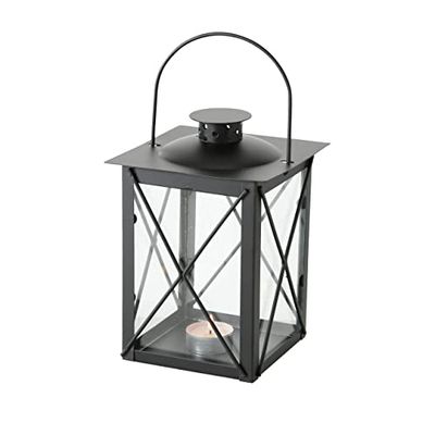 Boltze Farol 3548900 Farol - Farol (decoración para interior y exterior, hierro negro, dimensiones 14 x 14 x 20 cm)