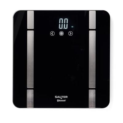 Salter Smart Bathroom Scale – Digital Body Weight Scale, Personal Scale, Measures Body Weight, Fat, Water, Muscle Mass, Bone Mass, BMI and BMR, 8 User, Bluetooth/App Connectivity, SA00432FEU6