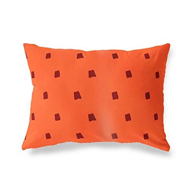 BonaMaison Fundas para Cojínes, Naranja-Burdeos Funda de Almohada para Sofá Coche Silla Oficina Cama Decorativa Moderna Decoración del Hogar, 35x50 Cm - Diseñado y Fabricado en Turquía