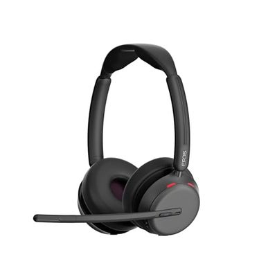 EPOS Impact 1060T ANC Auriculares Inalámbricos con Adaptive Noise Cancelling para PC, Cancelación de Ruido Activa, Micrófono AI™, Super Wideband, Bluetooth, Carga Inalámbrica, Certificado Teams