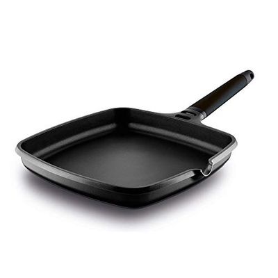ASADOR Induction con Mango DESMONTABLE Negro 22 x 22 CM
