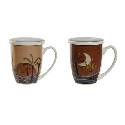 MUG INFUSIONES PORCELANA 12X9X11 380ML, 2 SURT.