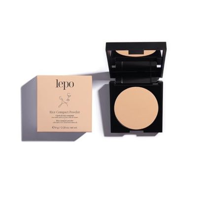 LEPO | Rice Compact Powder - Cipria di Riso Compatta N. 89 Uniformante con Amido Nativo di Riso e Olio di Cotone: Pelle Perfettamente Mat e Luminosa