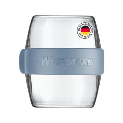 Westmark pocket box Mini, practical meal-prep container to go, ideal for yoghurt, fruit, vegetables, snacks, 400 ml, BPA-free, blue