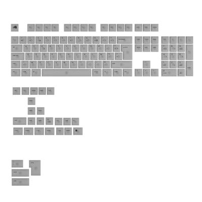 Glorious Gaming - Tasti Polychroma RGB, design traslucido, per tastiere meccaniche personalizzate 100%,75%,65%,60%,ANSI, ISO, Windows e macOS, Layout AZERTY francese