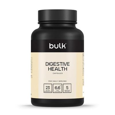 Bulk Comprimidos saludables para el aparato digestivo, Cloruro, Calcio, Enzimas de lactasa, 120 Cápsulas, 30 Dosis