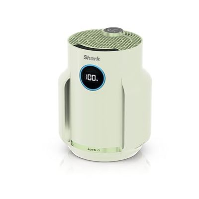 Shark NeverChange for up to 5 years luchtreiniger, voor thuis, kantoor, tot 23 m², 5 jaar HEPA-filter vangt 99,97% van allergenen, stof, pollen, huidschilfers, stil, led-scherm, Mintgroen HP072EUGN