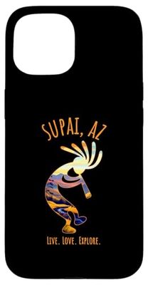 Supai, Arizona, États-Unis, danse, Kokopelli, Southwest Design Coque pour iPhone 15