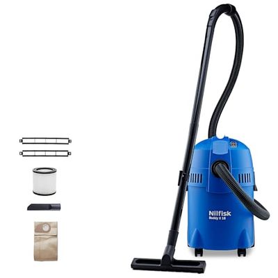 Nilfisk Buddy II 18L Stof- en waterzuiger voor huis, tuin en auto - Nat- en droogzuiger voor binnen en buiten (1200 W)