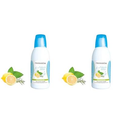 Pranarôm Pranadraine Détox Naturelle Elixir aux Huiles Essentielles Détoxifie/Draine Preêt à Boire Multicolore Taille Unique 500 ml (Lot de 2)