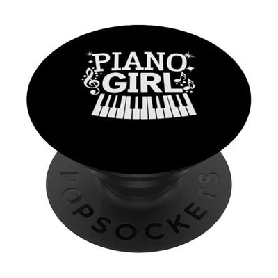 Piano Girl Cute Musician Gift Girls Women Pianist Player PopSockets Adhesive PopGrip