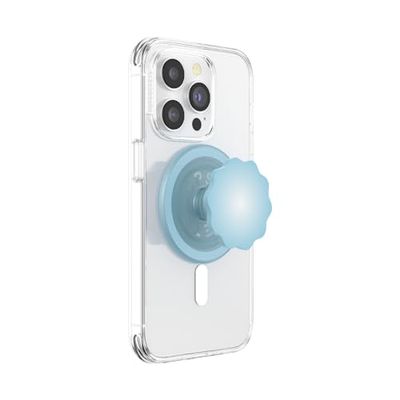 PopSockets: PopGrip Round per Magsafe - Anello Adattatore per MagSafe Incluso - Supporto e Impugnatura per Telefoni Cellulari e Custodia con un Top Intercambiabile - Blue Sigh