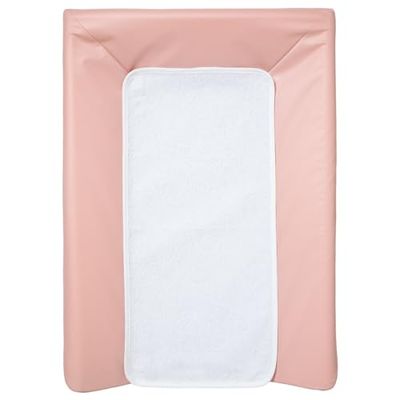 Colchón de cambio de lujo + toalla rosa – 50 x 70 cm