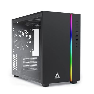 Montech Boitier Mini Tour Micro ATX Sky One Mini RGB avec panneaux vitrés (Noir)