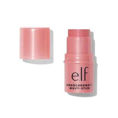 e.l.f. Monochromatic Multi Stick, cremoso, leggero, versatile, lussuoso, dona lucentezza, facile da usare in giro, facilissimo da sfumare, Dazzling Peony, 4,4 g, 81346