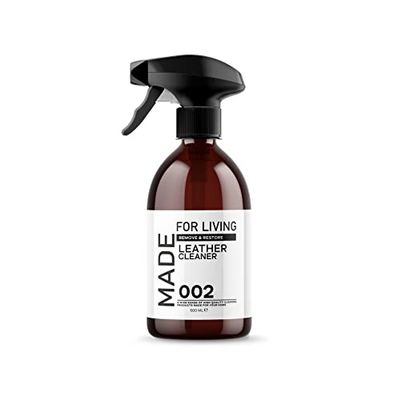 Made For Living - Leather Cleaner Spray | All Purpose Cleaning | Suitable on Furniture, Sofas, Shoes, Boots, Bags, Car Interior, Clothes, Faux-Leather, Plastic, Vinyl 500ml
