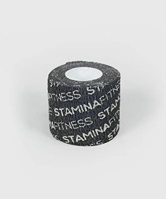 Stamina Fitness Tape Nero Cinturon, Unisex Adulto, Negro, Talla Única