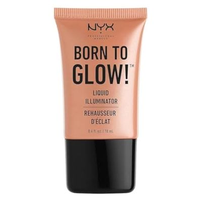 NYX Professional Makeup Highlighter Liquide Multifonction Liquide Born to Glow Liquid Illuminator, Maquillage et Base de Teint, Teinte : Gleam (02)