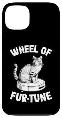 Wheel Of Fur-Tune Cat On Robot Vacuum Cleaner Cat Case for iPhone 13
