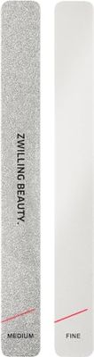 ZWILLING Sandblatt Lot de 2 limes à ongles (surface à grain épais et fin, soin des ongles doux, qualité studio d'ongle) - Blanches - 160 mm