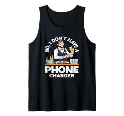 Bartender No, no Tengo un Cargador de teléfono Camiseta sin Mangas
