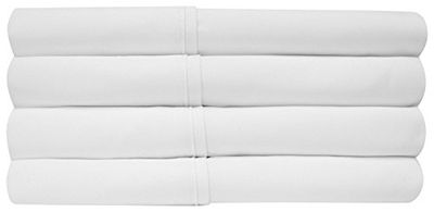 Sänglakan i Twin XL-storlek – 4 delar, 1500 Supreme-kollektionen, fin, borstad mikrofiber, djupa fickor, twin XL lakanset, sängkläder – 1 extra örngott, twin XL, vit