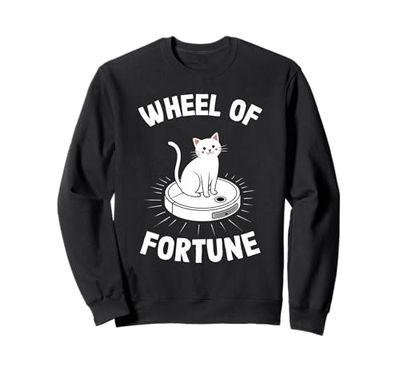 Wheel Of Fortune Robot Vacuum Cleaner Funny Cat Sweatshirt