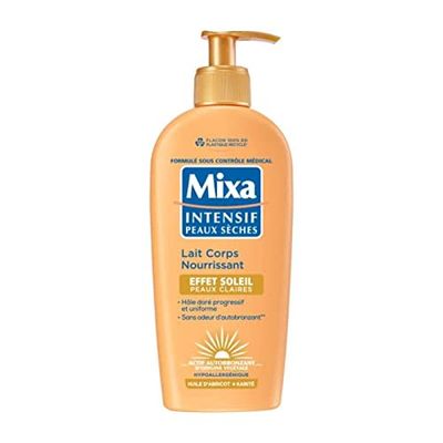Mixa Intensiv torr hud - närande kroppsmjölk sol effekt - självbrännande - naturligt progressivt och enhetligt gyllene skallar - ljus hud - allergivänlig - 250 ml
