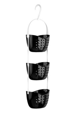 Premier Housewares 3-delad dusch Caddy, svart, PP – polypropylen, 16 x 22 x 83