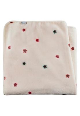 Sterntaler Manta para bebé con diseño de Flores de Granja, Manta de Peluche Suave, Color Crudo