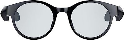 Razer Anzu - Lunettes à filtre anti-lumière bleue ou lunettes de soleil audio (Round, Small) (Son à faible latence, Conception IPX4 résistante à l’eau, Micro intégré et haut-parleurs) Noir