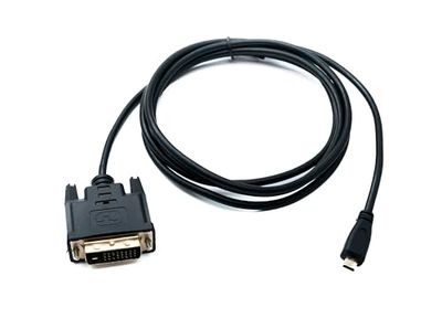System-S HDMI-kabel 180 cm micro-stekker naar DVI D 24+1 25-pins stekker paneelmontage schroef adapter