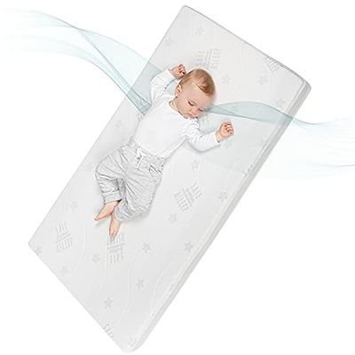 roba Colchon Cuna Bebé 60 x 120 cm - AIR BALANCE PLUS - safe asleep - Colchoneta para Camas Infantiles - Transpirable y Acolchado Termorregulador - Funda Extraíble