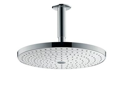 hansgrohe Raindance Select S Soffione doccia 300 2 getti con connessione soffitto, bianco/cromo, 27337400