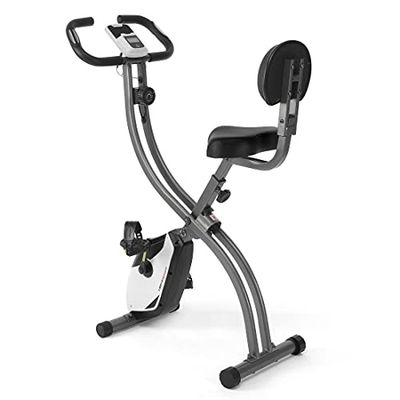 Ultrasport F-Bike 200B, fietstrainer, hometrainer, fitnessfiets, LCD-trainingscomputer, maximaal gebruikersgewicht 110 kg, hartslagmeting, 8 weerstandsniveaus, opvouwbaar, zwart/zilver