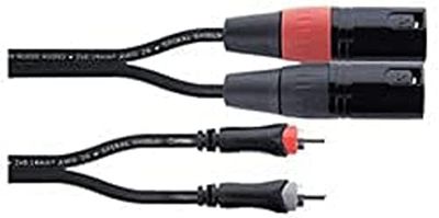 Audiokabel Dual XLR mannelijk/RCA 3 m