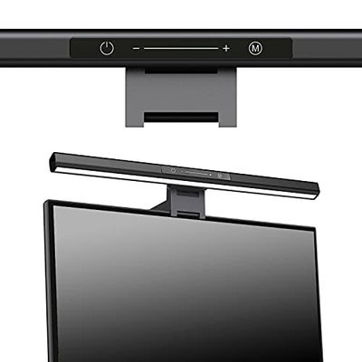 Maclean MCE620 Led-monitorlamp, 5 W, instelbare helderheid en kleurtemperatuur, bureaulamp, computermonitor, lamp, USB-type-C, 5 V