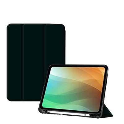 BXGH ipad 10,2 tums fodral 7/8/9:e generationens skydd 2019/2020/2021, skyddande läderfodral, justerbart stativ, automatisk väckning/sömn smart fodral för Apple ipad 10,2 tum (svart)