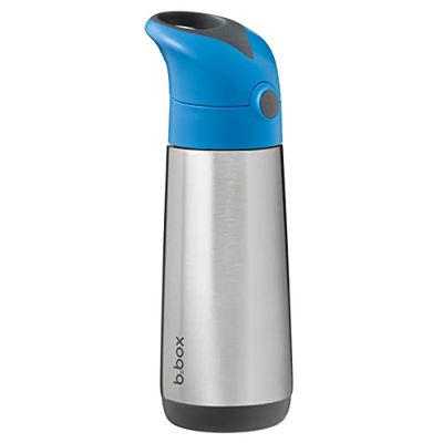 b.box Bouteille d'eau isotherme de 500 ml : garde les boissons froides jusqu'à 15 heures, chaude jusqu'à 8 heures. Bouteille d'eau triple paroi en acier inoxydable pour enfants. Passe au