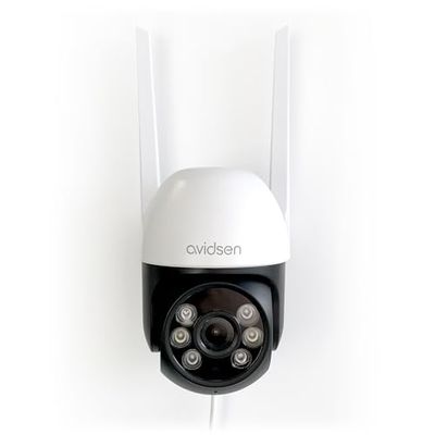 Avidsen Kamera bezpieczeństwa HomeCam Full HD 2K zewnętrzna zmotoryzowana 360° WiFi Darmowa aplikacja Home Night Vision Detekcja ruchu oświetlenie Zintegrowana Syrena 127154