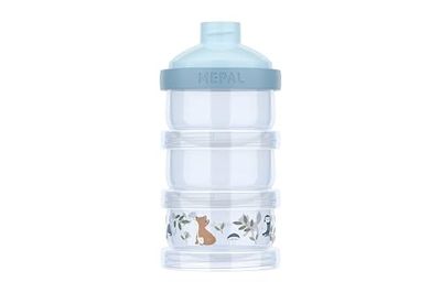 Mepal, Torre para Leche en Polvo Mio Little Dutch, Cierre hermético, Dispensador de leche en polvo y almacenamiento multiusos en uno, Apila tantos como necesites, 360 ml, Forest Friends