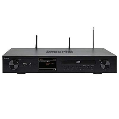 Amplificador de radio por Internet Hi-Fi Imperial DABMAN i550 CD (DAB+/DAB/UKW/WLAN, Bluetooth, servicios de streaming, reproductor de CD, amplificador estéreo, receptor AV), negro, ancho HiFi, 22-252-00