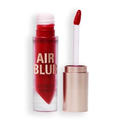 Revolution Air Blur Matte Liquid Pomadka w płynie, długotrwały kolor, do twarzy, wegańska i nieokrutna czerwień, 3,5 ml