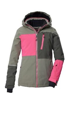 killtec Bambine e ragazze Giacca da sci/giacca funzionale con cappuccio e paraneve KSW 442 GRLS SKI JCKT, moos, 164, 43162-000
