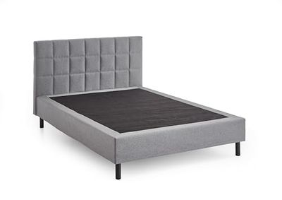 Atlantic Home Collection Letto da boxe Nikola senza materasso, grigio chiaro, 140 x 200 cm