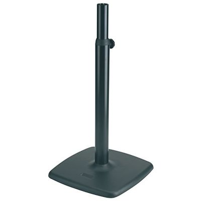 K&M 26795 placca per monitor, nera, in acciaio - supporto regolabile in altezza - sostiene pesi elevati